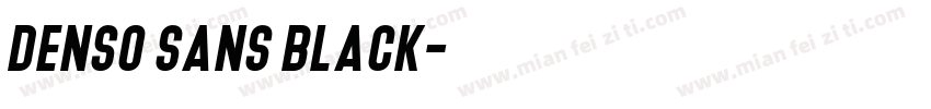 Denso Sans Black字体转换